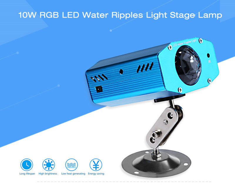10W RGB LED Water Ripples Light Stage Lamp Projector