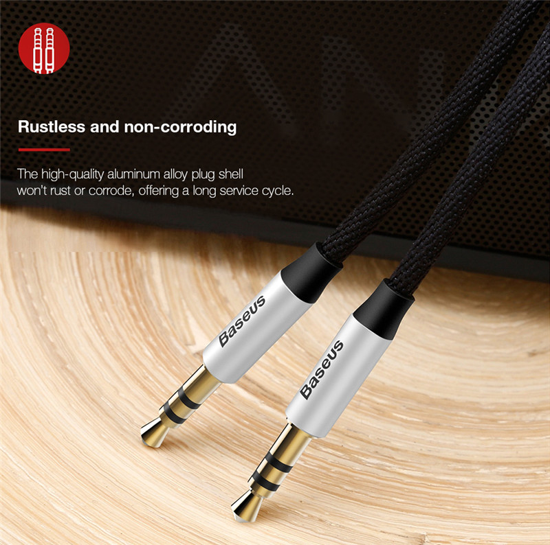 Baseus Yiwen AUX Audio Cable 3.5mm to 3.5mm M30 Reinforced SR 1.5M Baseus Yiwen AUX Audio Cable 3.5mm to 3.5mm M30 Reinforced SR 1.5M