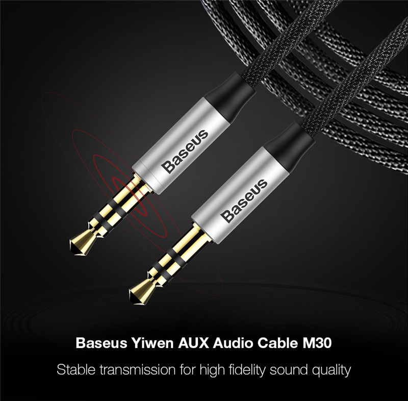 Baseus Yiwen AUX Audio Cable 3.5mm to 3.5mm M30 Reinforced SR 1.5M Baseus Yiwen AUX Audio Cable 3.5mm to 3.5mm M30 Reinforced SR 1.5M