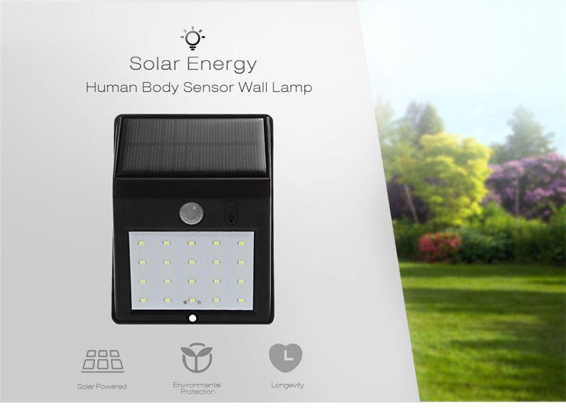 outdoor waterproof solar human body induction light