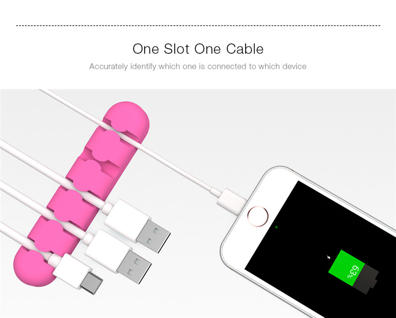 ORICO Desktop Cable Storage Management Silicon Charger Wire Organizer Holder Clip
