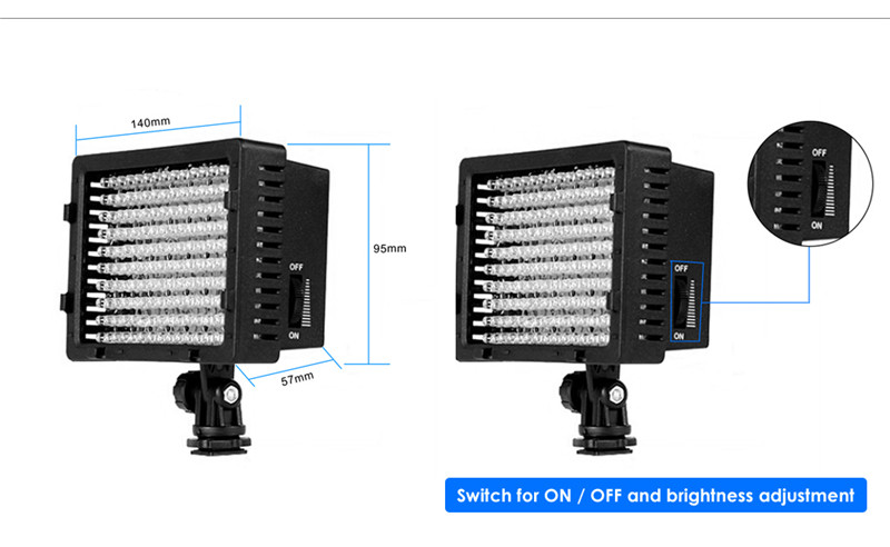 Lightdow Pro LD - 160 LED Video Lamp Light Lightdow Pro LD - 160 LED Video Lamp Light