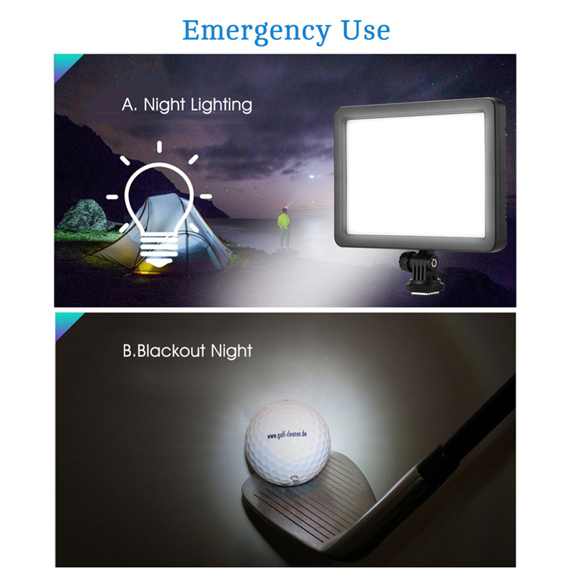 Lightdow PC - K128C 128 LED Video Light Dimmable Ultra High Power Panel for Digital SLR Cameras Camcorders