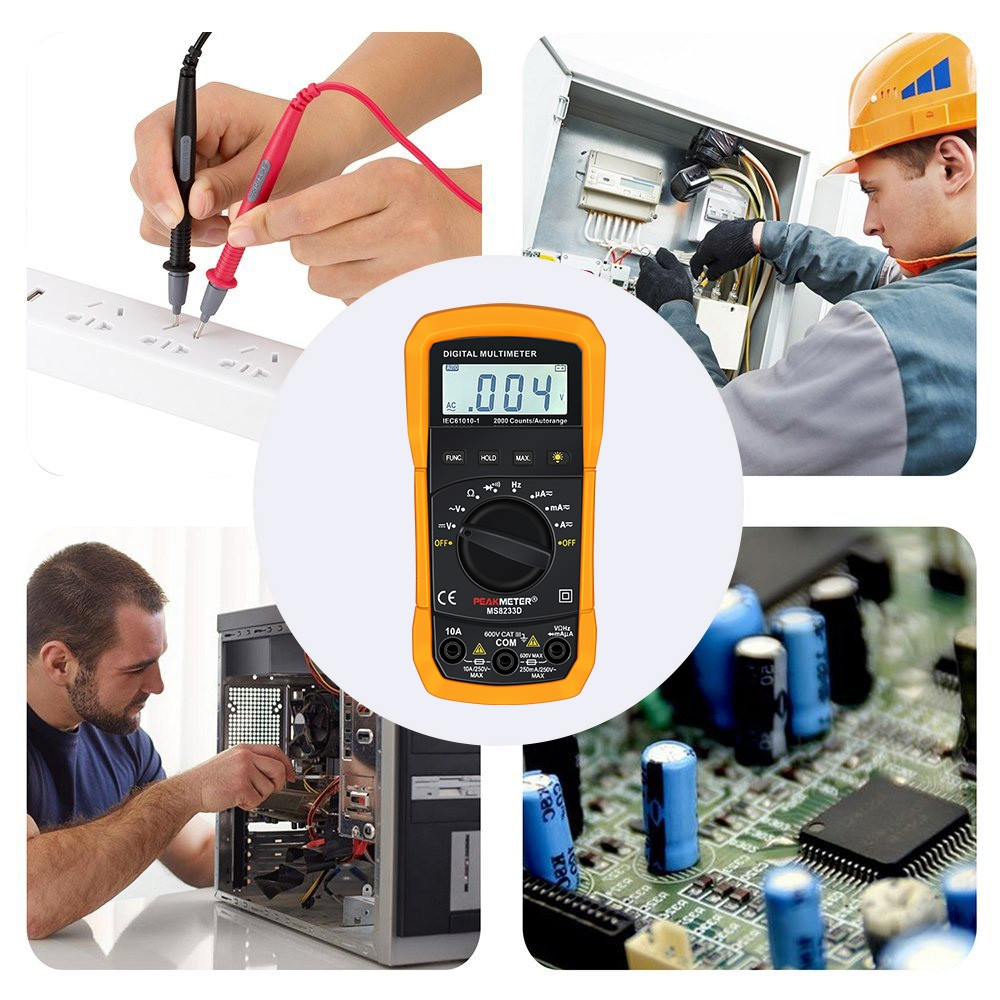 Inlife PEAKMETER MS8233D Multimeter Measuring Instrument