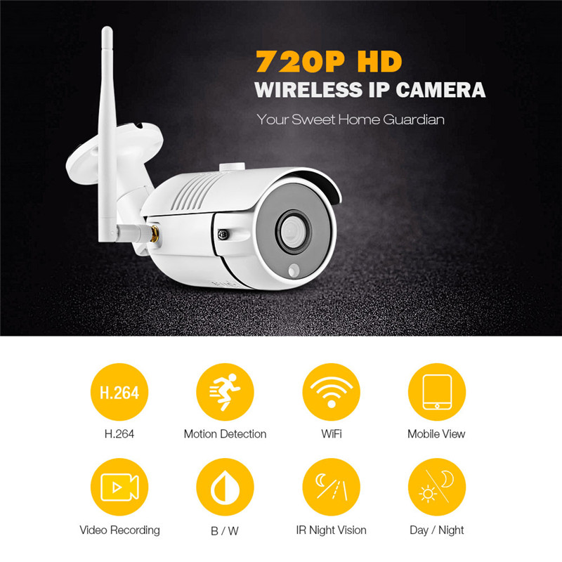 HR01 HD 720P wifi IP security camera IR night vision