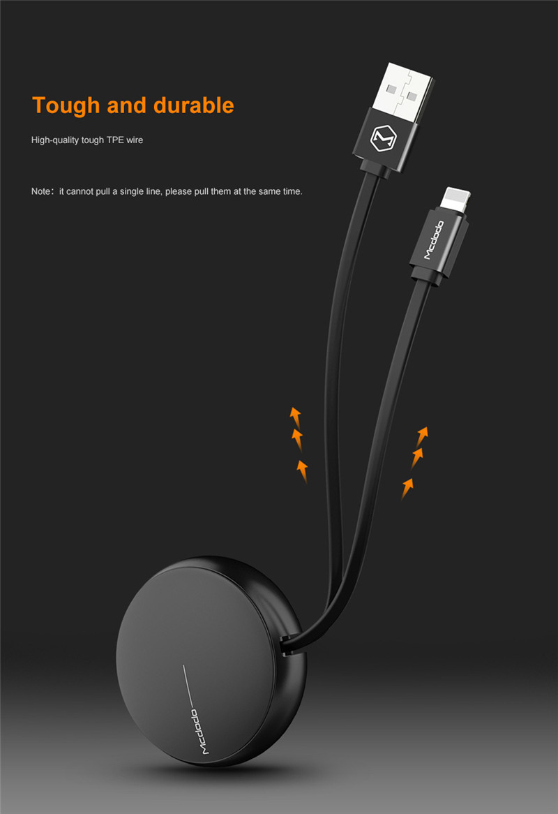 1M Mcdodo 8 Pin Cable Organizer 1.5A Fast Charging Data Cord 1M Mcdodo 8 Pin Cable Organizer 1.5A Fast Charging Data Cord