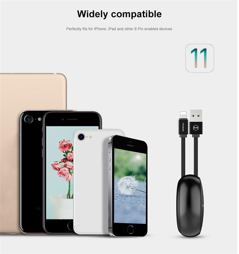 1M Mcdodo 8 Pin Cable Organizer 1.5A Fast Charging Data Cord 1M Mcdodo 8 Pin Cable Organizer 1.5A Fast Charging Data Cord