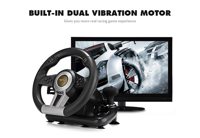 PXN V3II Racing Game Steering Wheel with Brake Pedal PXN V3II Racing Game Steering Wheel with Brake Pedal