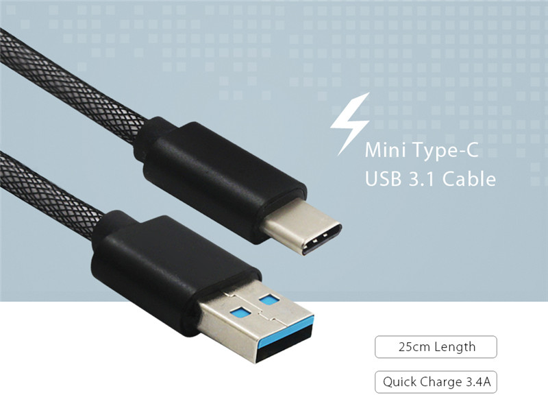 3.4A Quick Charge USB 3.1 Type-C Charging Data Transfer Cable