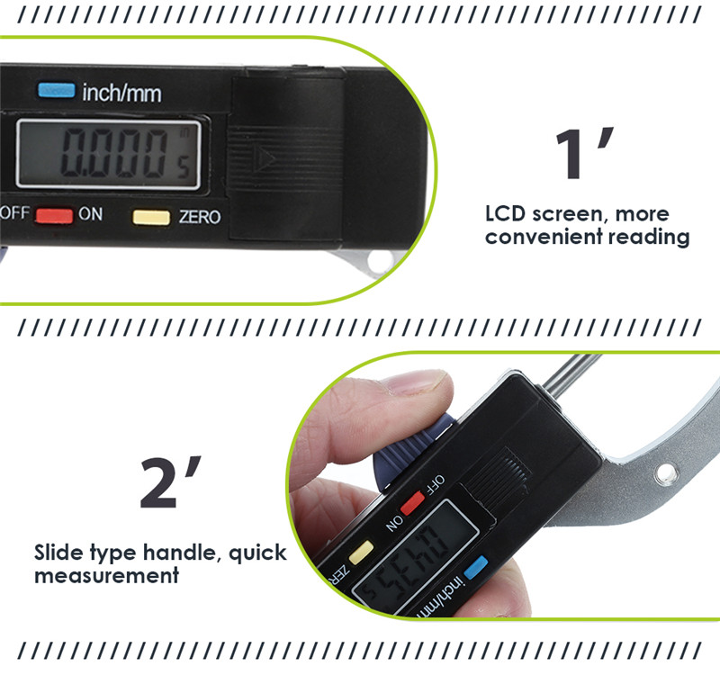 0 - 25.4 mm LCD Digital Thickness Gauge