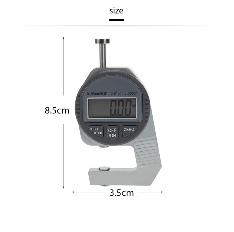 0 - 10 mm Press Type Digital Thickness Gauge