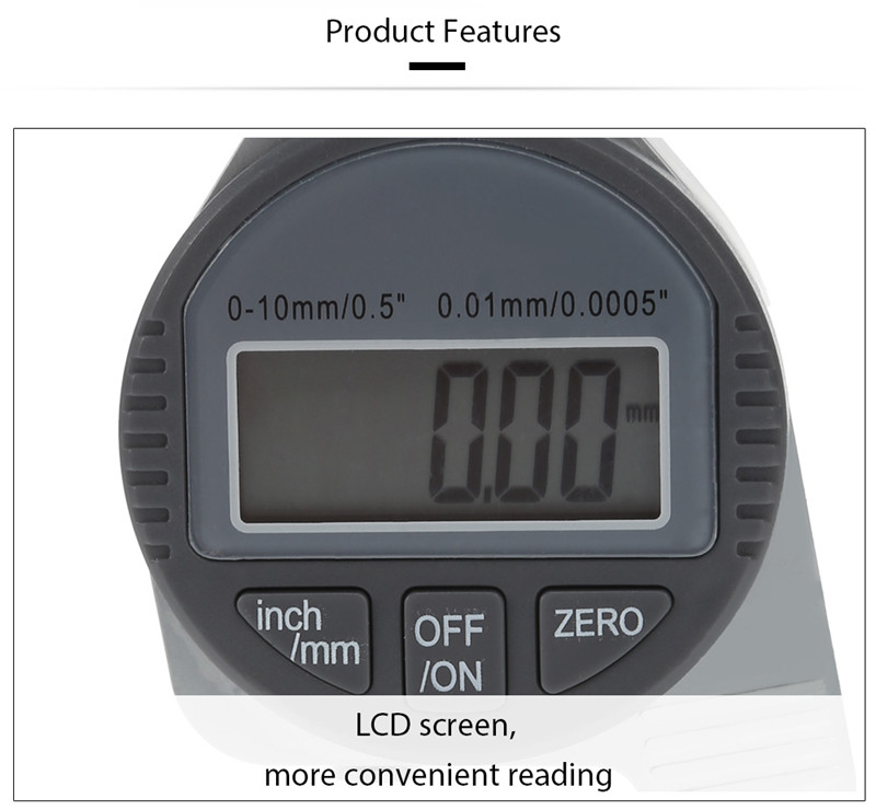 0 - 10 mm Press Type Digital Thickness Gauge