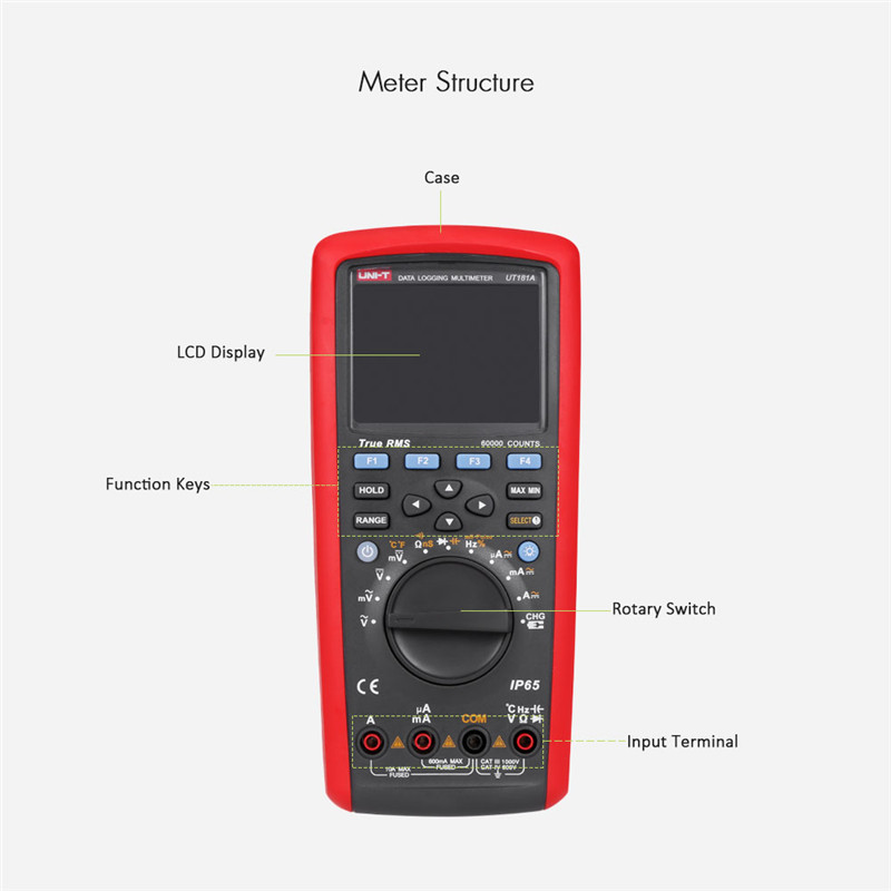  UNI - T UT181A Auto Range True RMS Datalogging Multimeter