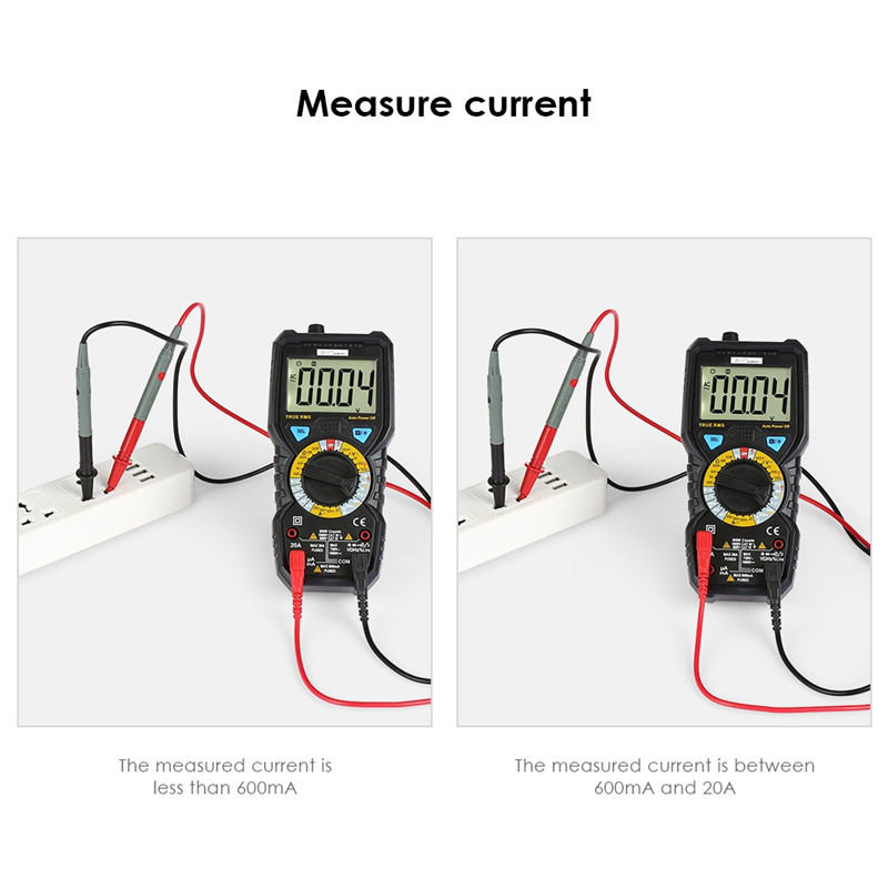 BSIDE ADM08D True RMS Multimeter Numerical Display Digital VOM Multitester