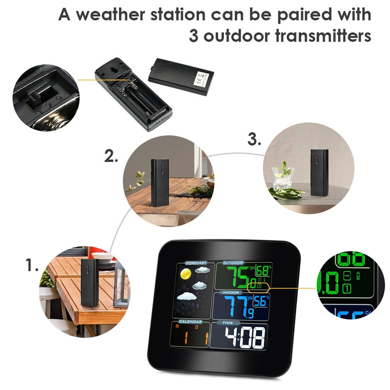 TS - 75 Multifunctional Wireless Color Weather Station