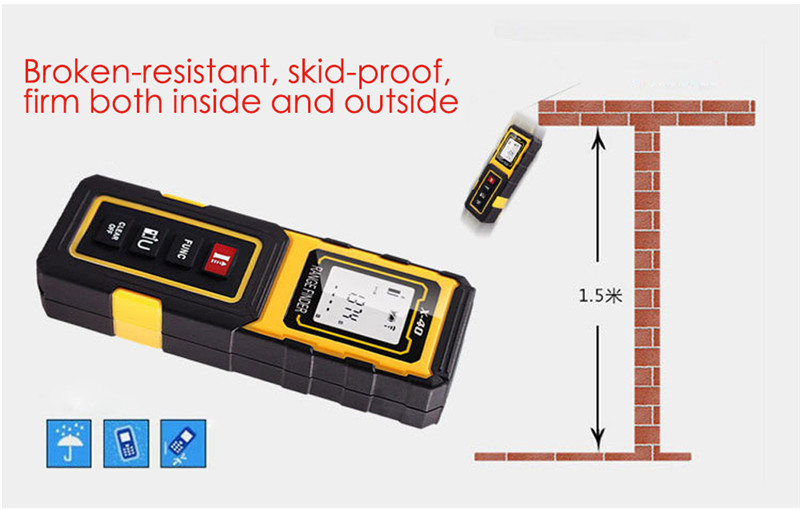 40M Handheld Rangefinder Laser Distance Meter Digital Measure Tester