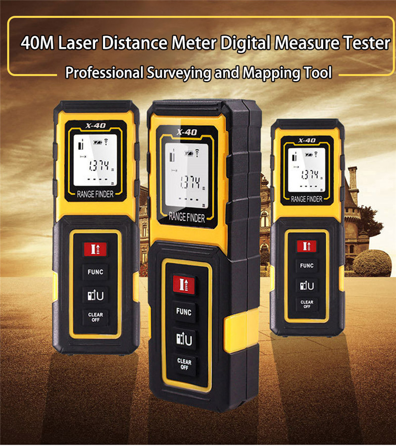 40M Handheld Rangefinder Laser Distance Meter Digital Measure Tester