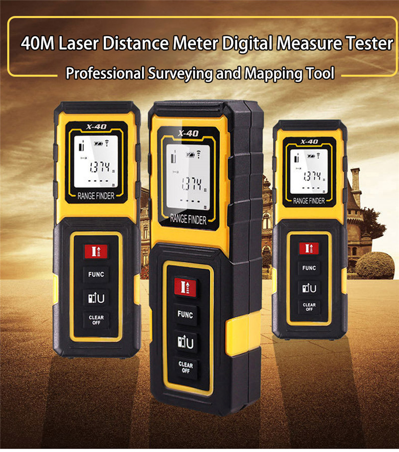 40M Handheld Rangefinder Laser Distance Meter Digital Measure Tester 40M Handheld Rangefinder Laser Distance Meter Digital Measure Tester