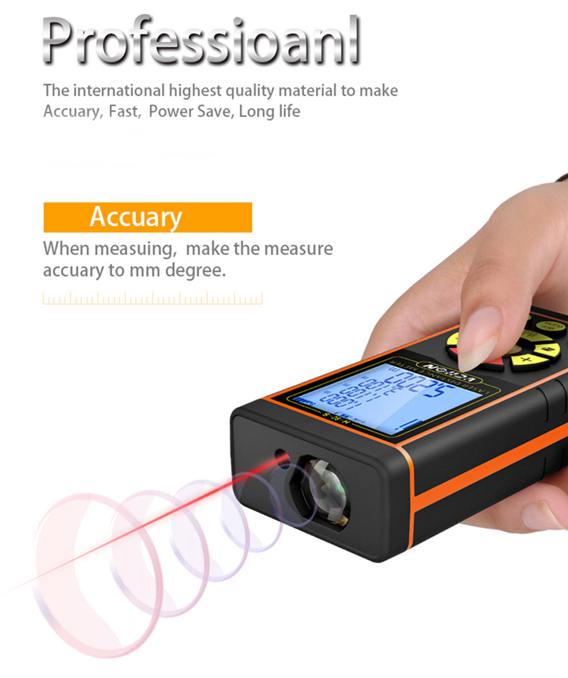 Digital Laser Distance Meter Ranger Finder Area Ruler