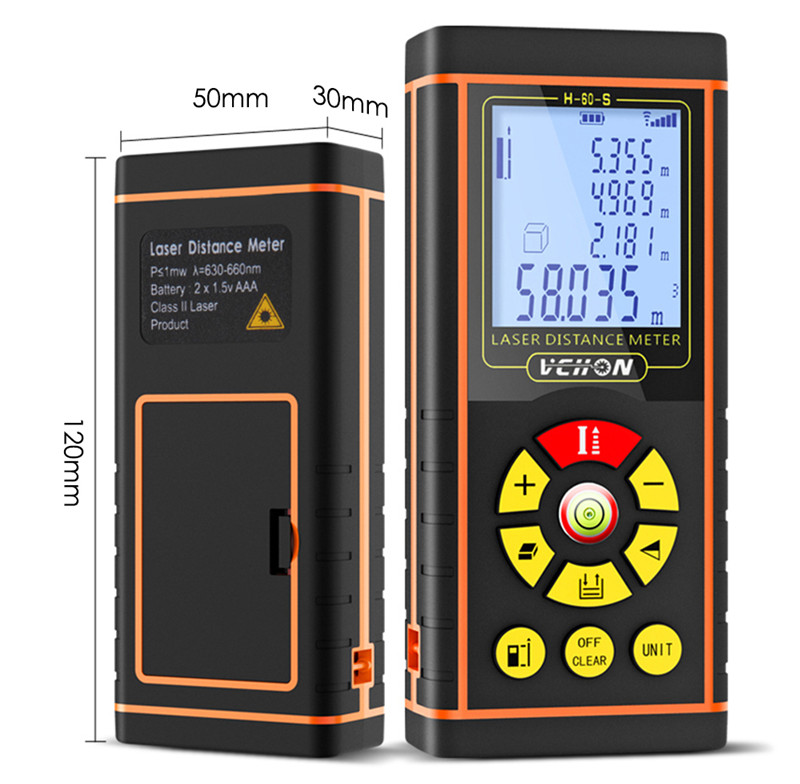 Digital Laser Distance Meter Ranger Finder Area Ruler