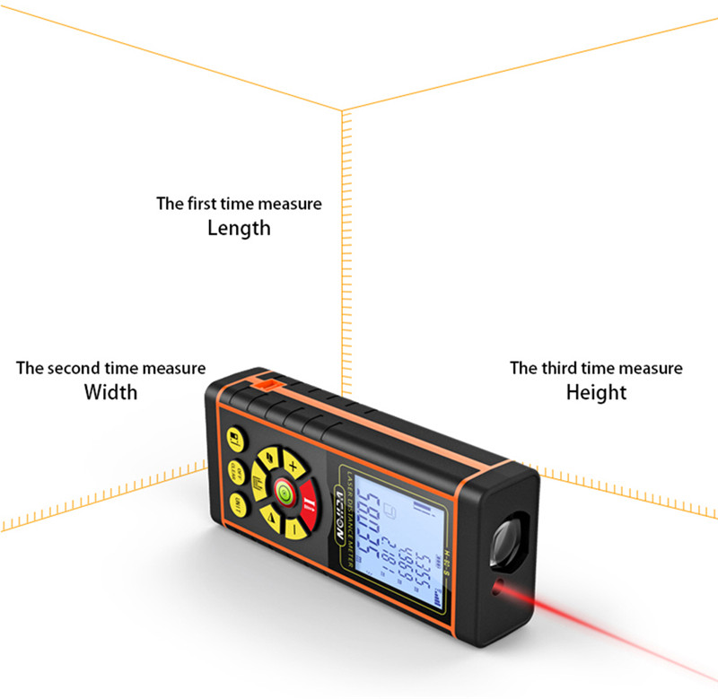 Digital Laser Distance Meter Ranger Finder Area Ruler