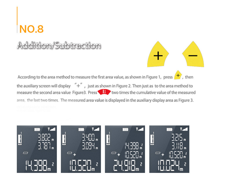 Digital Laser Distance Meter Ranger Finder Area Ruler