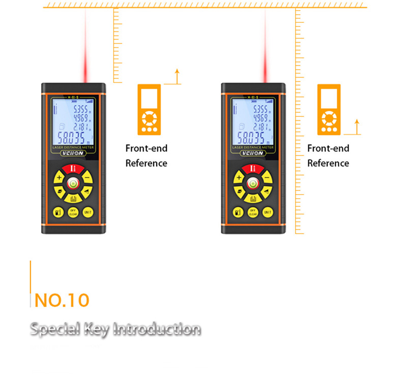 Digital Laser Distance Meter Ranger Finder Area Ruler