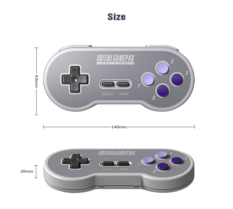 8Bitdo SN30 Wireless Controller 2.4G NES Receiver Joystick Gamepad 