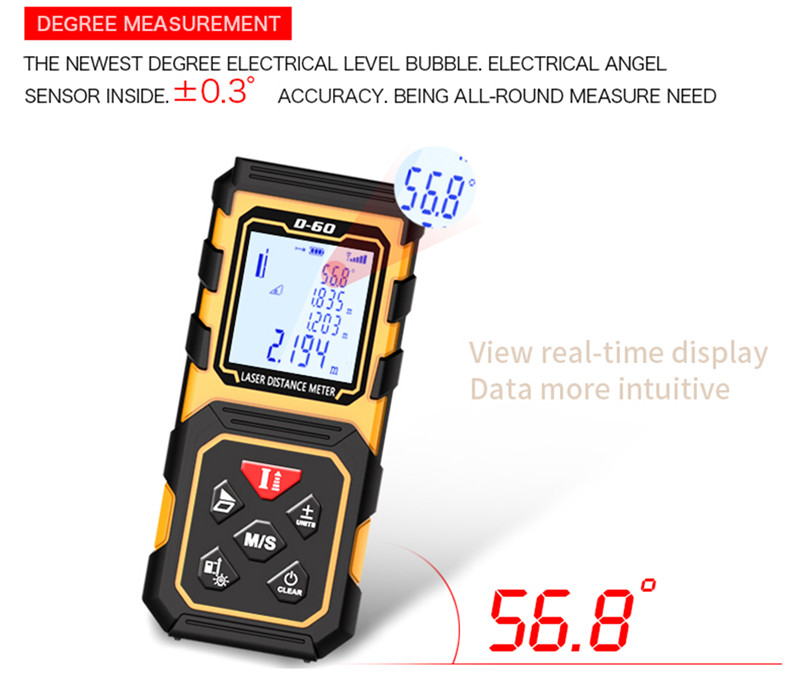 Laser Rangefinder Distance Meter Digital Measure Tool