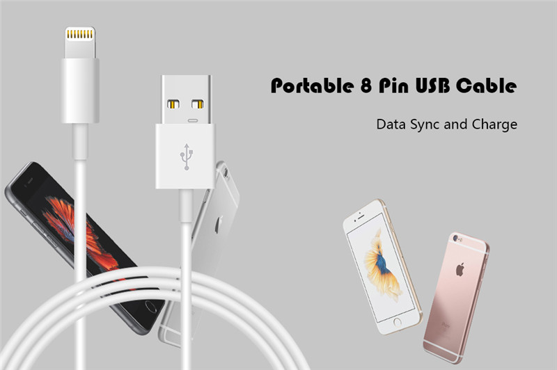 1M Data Sync Charger USB Cable Cord Wire for 8 Pin Devices