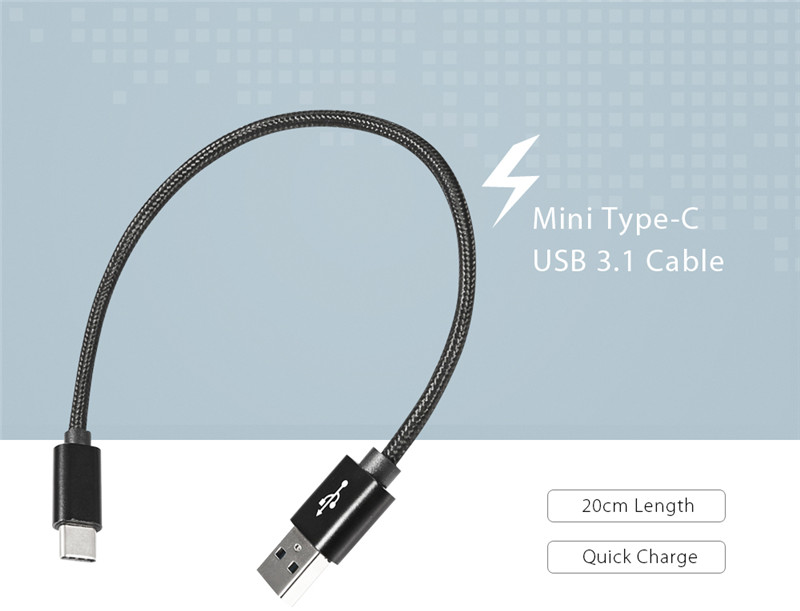 USB 3.1 Type-C to USB Charge Data Sync Cable 25CM