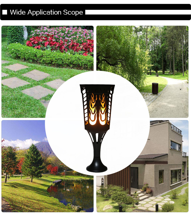 solar light path flame lamp landscape decoration lighting