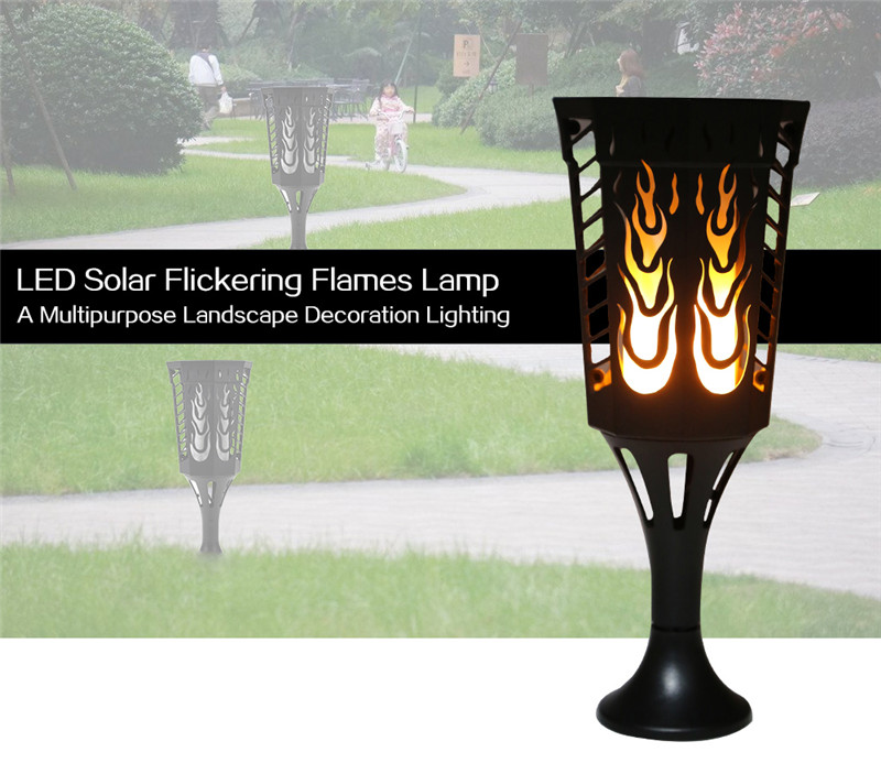 solar light path flame lamp landscape decoration lighting