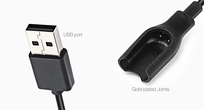 USB Power Fit Charger Cable for Xiaomi Mi Band Smart Bracelet