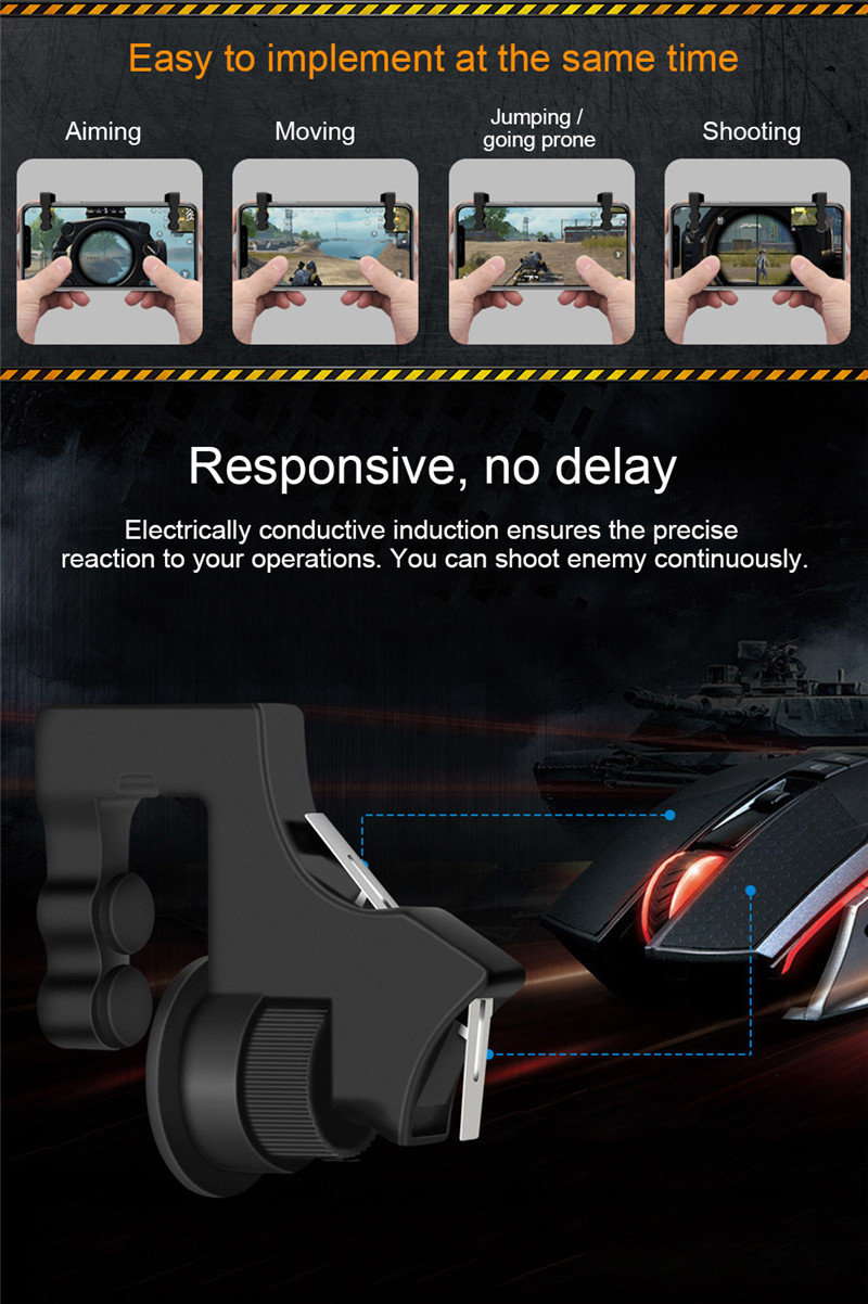 1 Pair for PUBG Mobile Game Fire Button Aim Key Trigger L1 R1 Controller 1 Pair for PUBG Mobile Game Fire Button Aim Key Trigger L1 R1 Controller