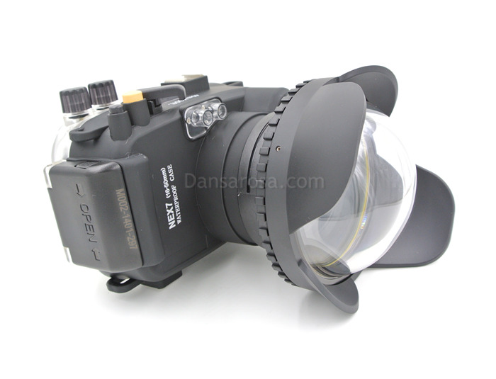 Sony NEX-7 waterproof case Fisheye dome port