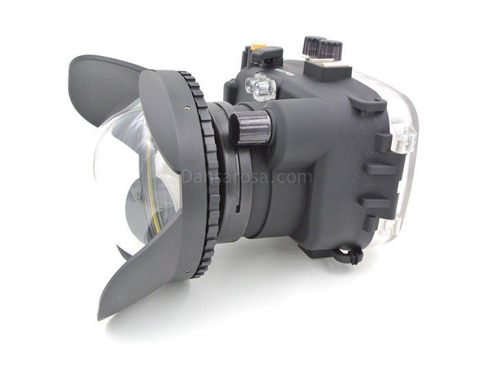 Sony NEX-7 waterproof case Fisheye dome port