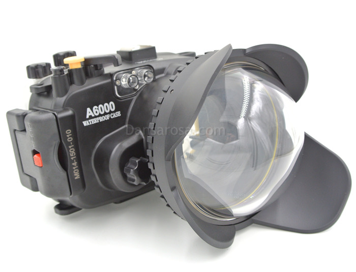 Fisheye dome port for Sony A6000 underwater housing