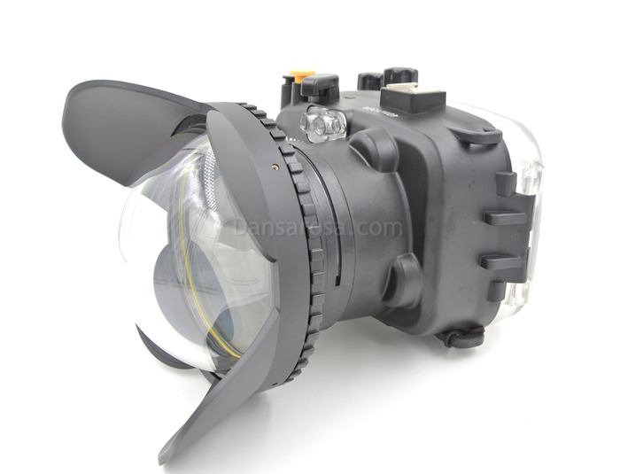 Fisheye dome port for Sony A6000 underwater housing