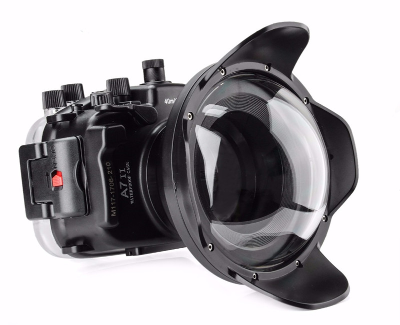 Fisheye dome port for Sony A7II A7rII A7sII underwater housing