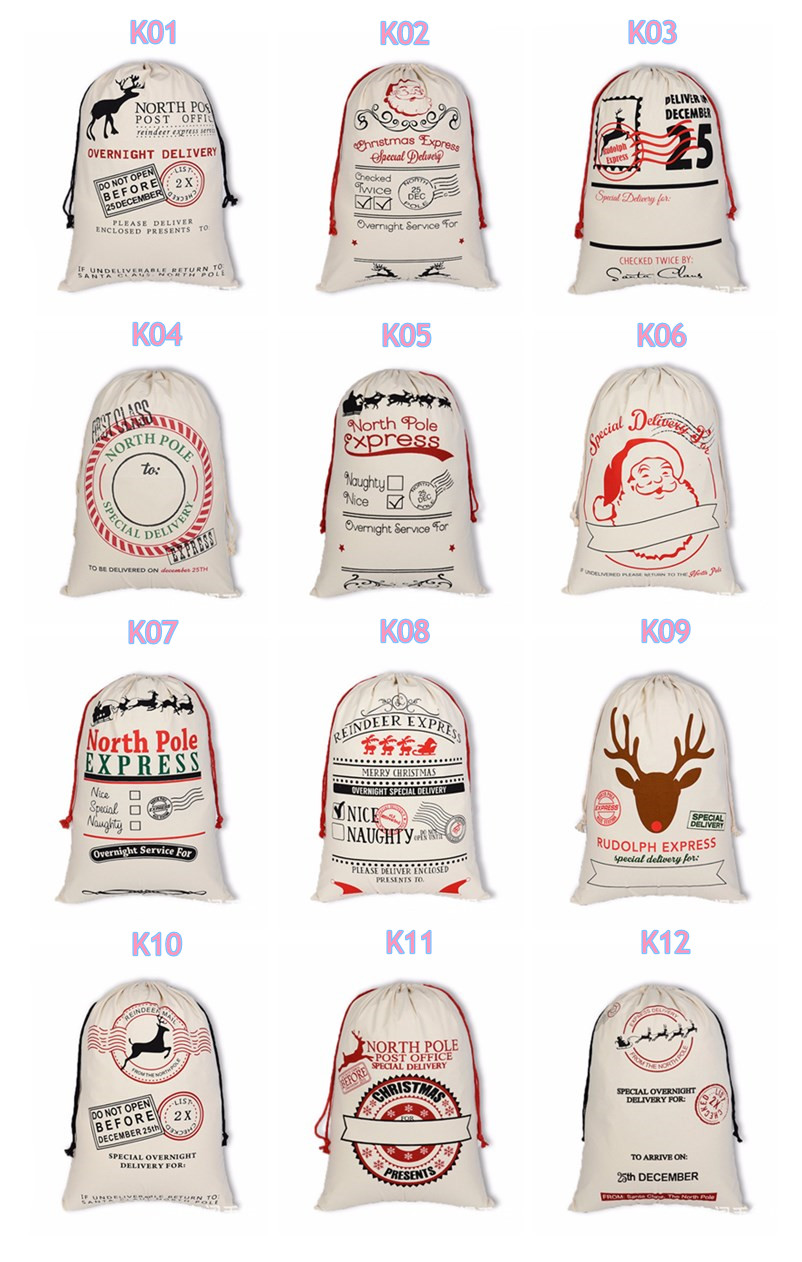 Christmas Gift Large Canvas Santa sacks Bags Christmas Gift Large Canvas Santa sacks Bags