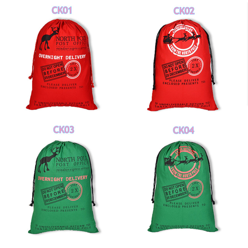 Christmas Gift Large Canvas Santa Drawstring Bag Christmas Gift Large Canvas Santa Drawstring Bag