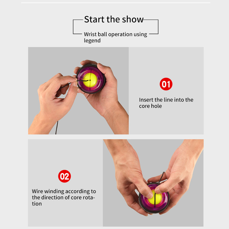 Power Wrist Ball Led Gyroscope