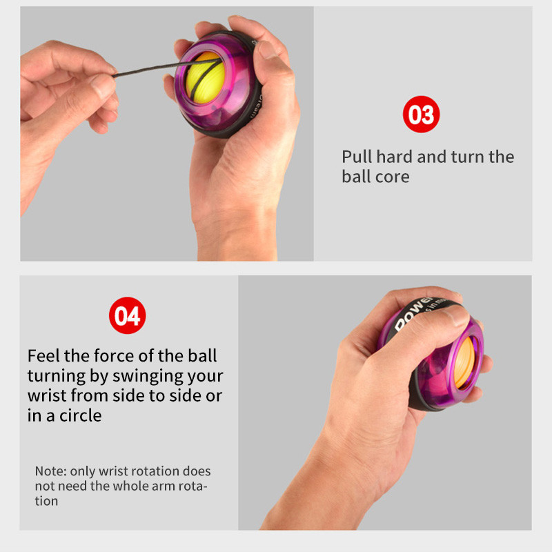 Power Wrist Ball Led Gyroscope