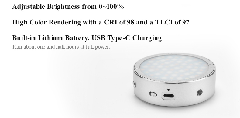 Godox R1 round RGB mini creative LED on-camera video light Godox R1 round RGB mini creative LED on-camera video light