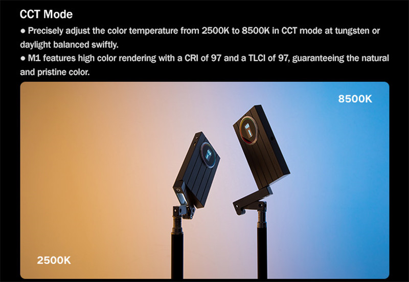 Godox M1 RGB LED mini creative on-camera video light Godox M1 RGB LED mini creative on-camera video light