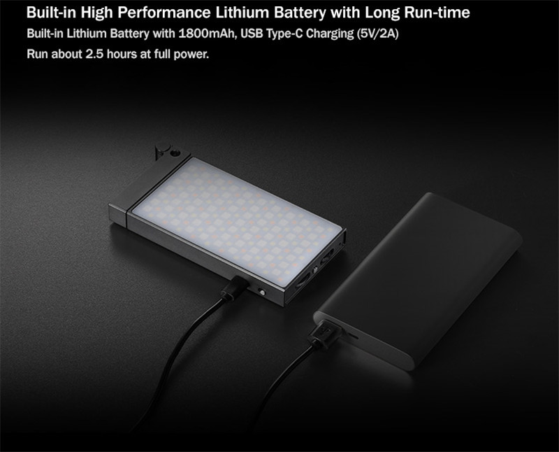 Godox M1 RGB LED mini creative on-camera video light Godox M1 RGB LED mini creative on-camera video light
