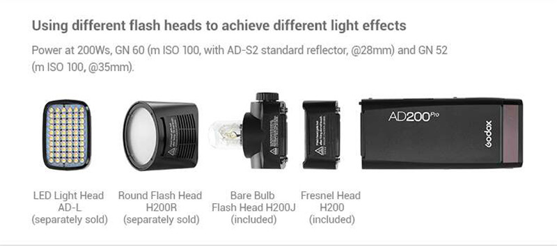 Godox AD200Pro outdoor pocket wireless TTL flash light