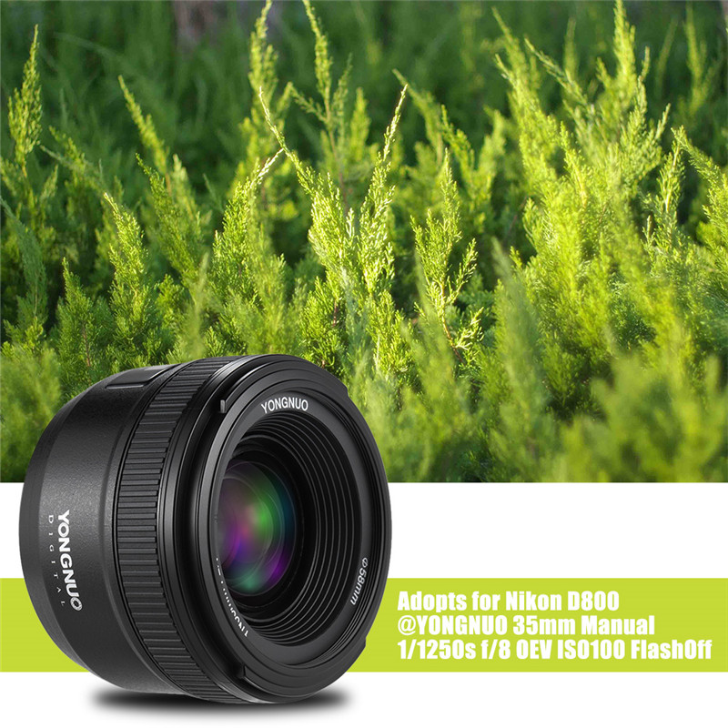 Yongnuo 35mm F2.0 lens wide angle auto focus lens for nikon