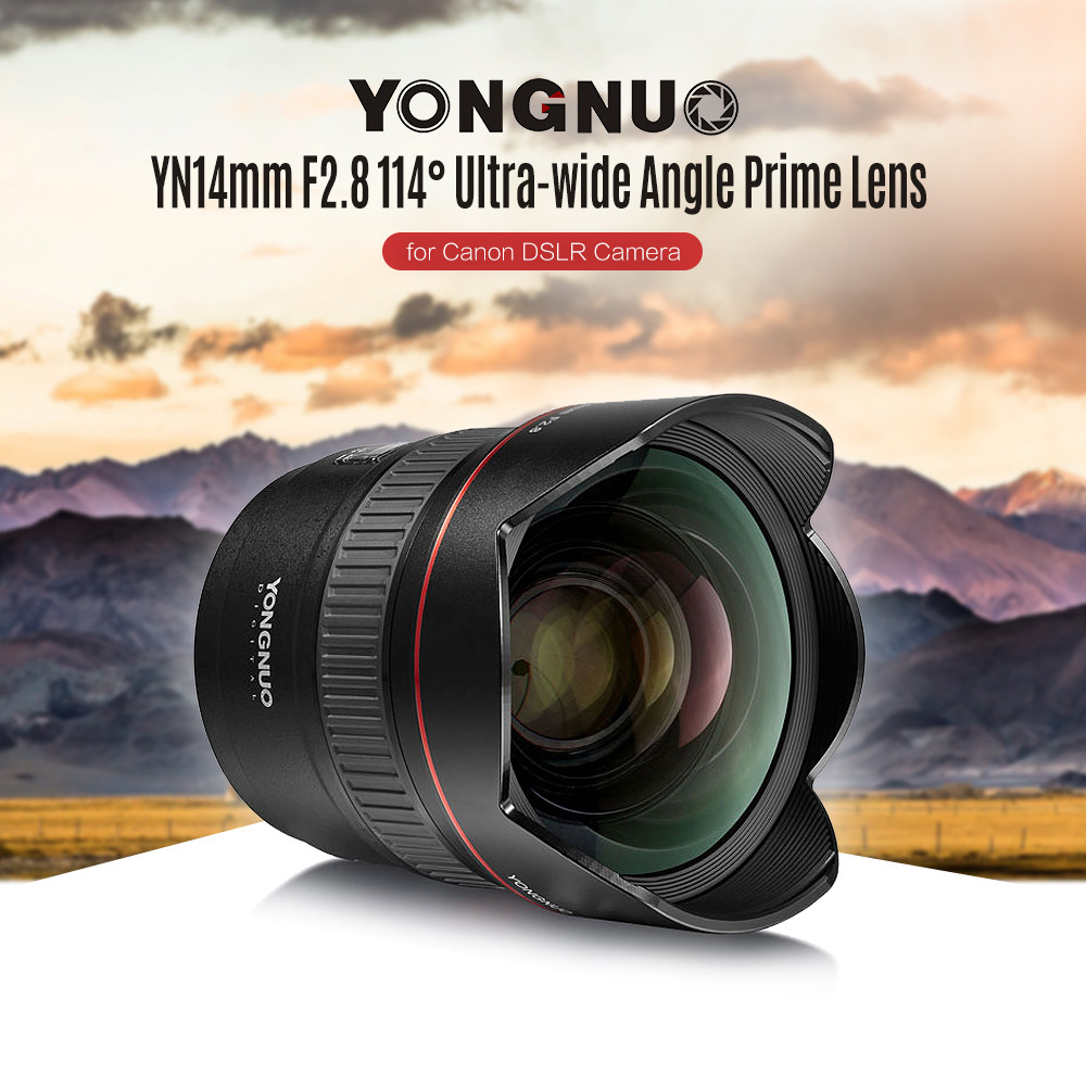 YONGNUO 14mm F2.8 ultra-wide angle prime auto/manual focus camera lens for canon